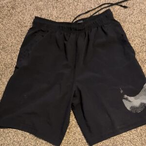 Nike Black Athletic Shorts with Logo